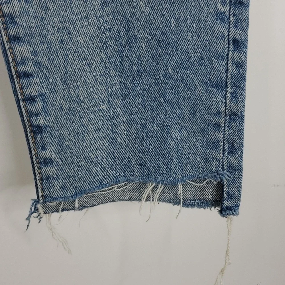 We The Free Skinny Jeans Ripped Knee Raw Hem High Rise Ankle Button Fly Women 26